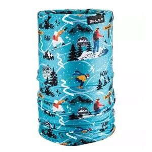 Bula Double Printed Neck Warmer Tube Blue Powder Ski Mountain Print Kids O/S